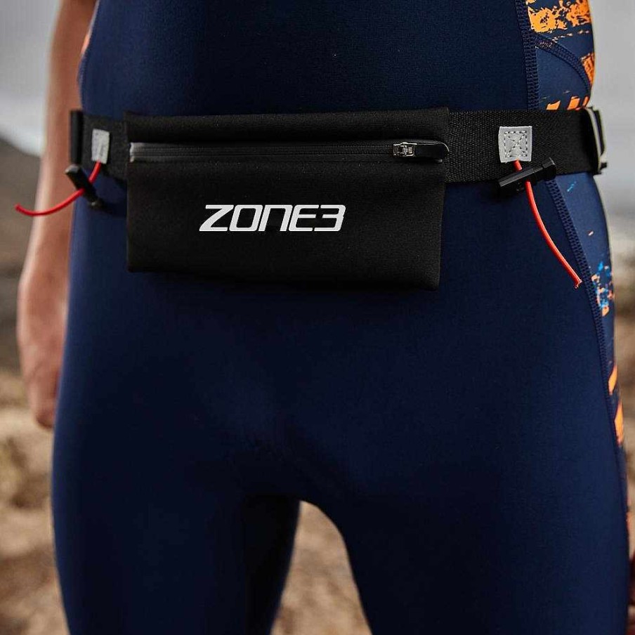 Women Zone3 Race Day | Endurance Number Belt With Neoprene Fuel Pouch And Energy Gel Storage