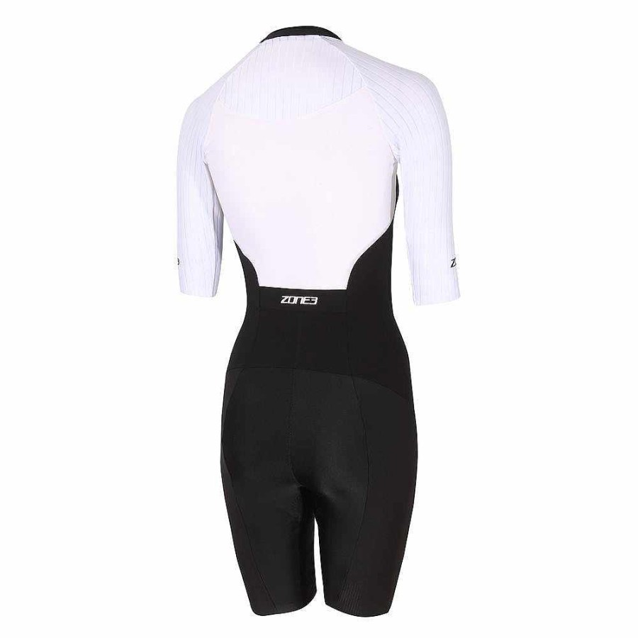 Women Zone3 Tri Suits | Lava Long Distance Full Zip Short Sleeve Trisuit