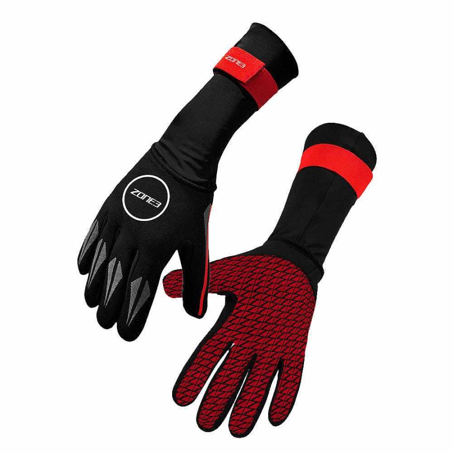 Last Change Zone3 Accessories | Neoprene Gloves Black/Red