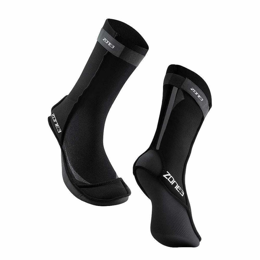 Women Zone3 Neoprene | Neoprene Socks Black/Reflective Silver