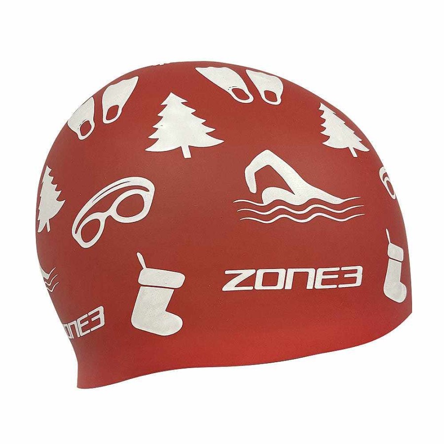 Women Zone3 Race Day | Christmas Silicone Swim Cap - 60G