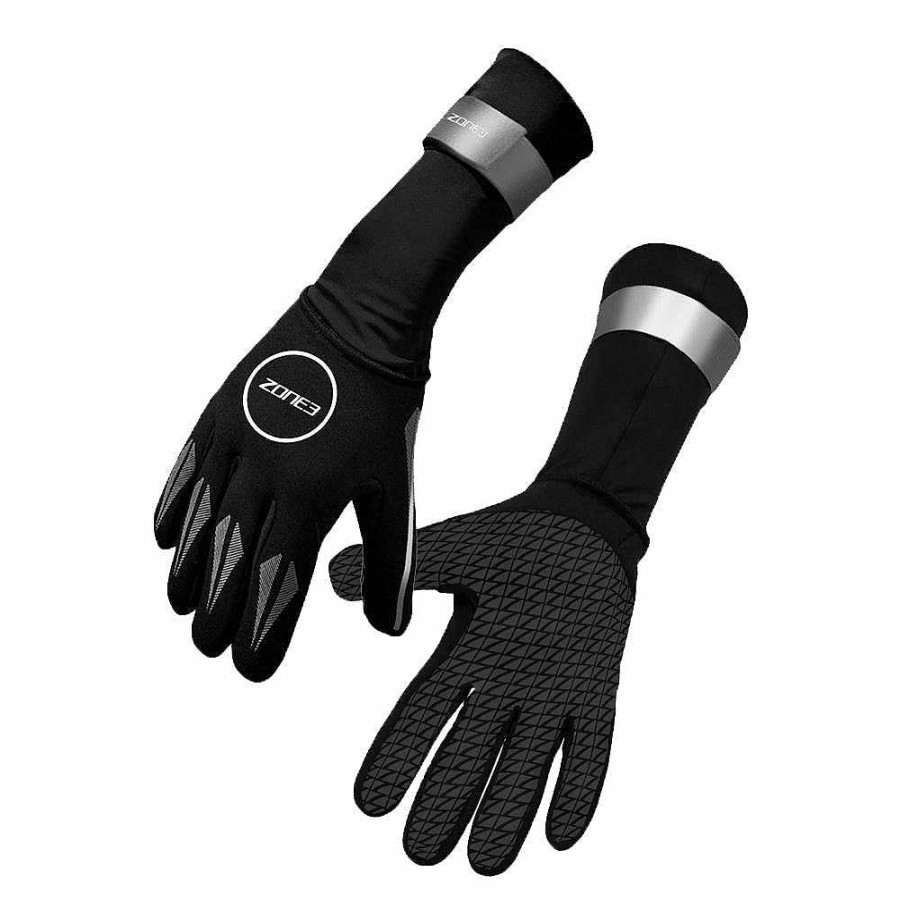 Women Zone3 Neoprene | Neoprene Gloves Black/Reflective Silver