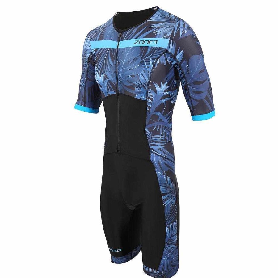 Men Zone3 Tri Suits | Activate+ Full Zip Short Sleeve Trisuit